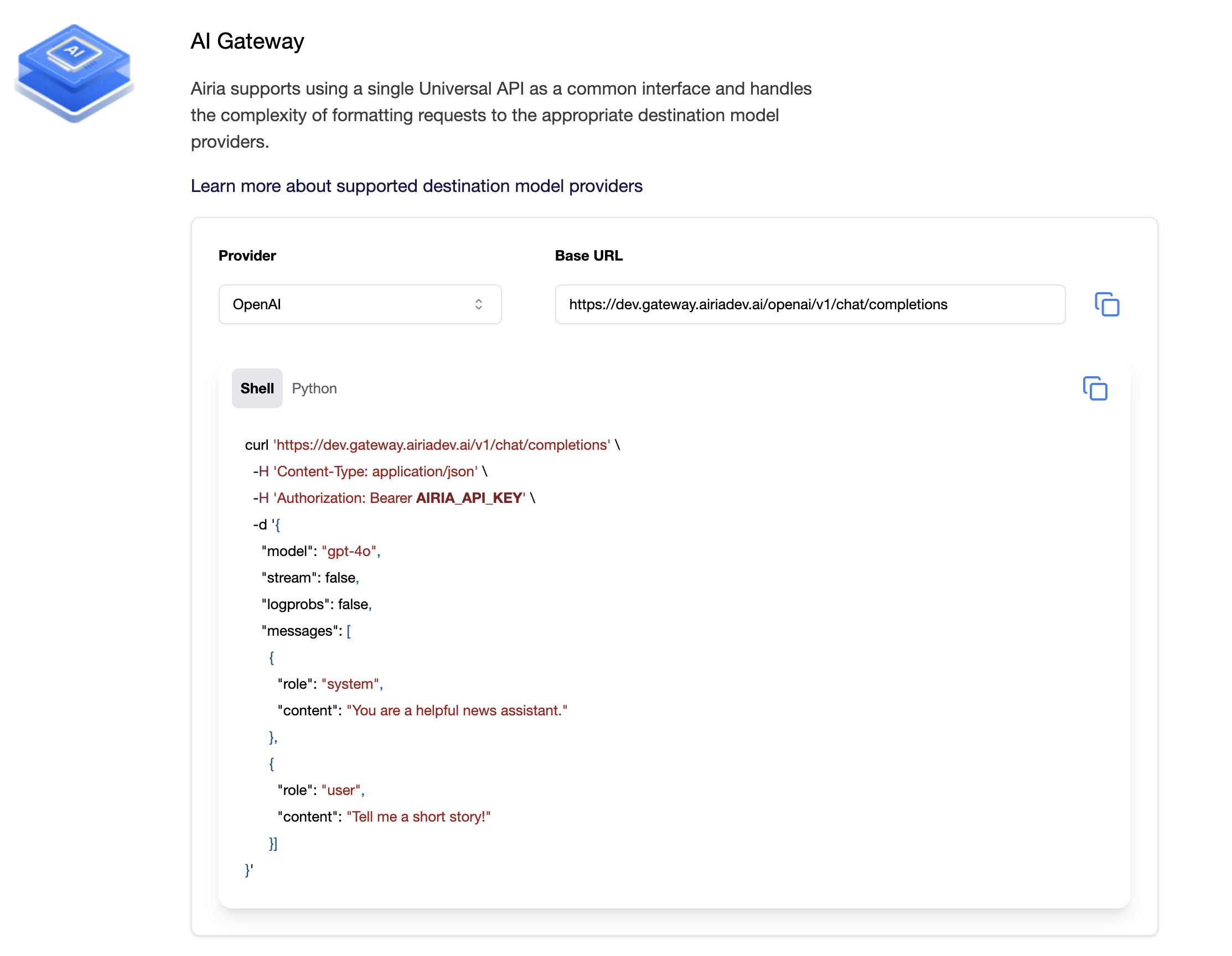 Airia AI Gateway