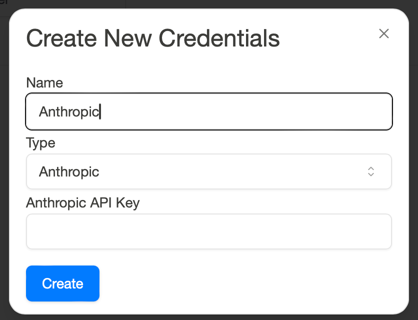 Create Credentials