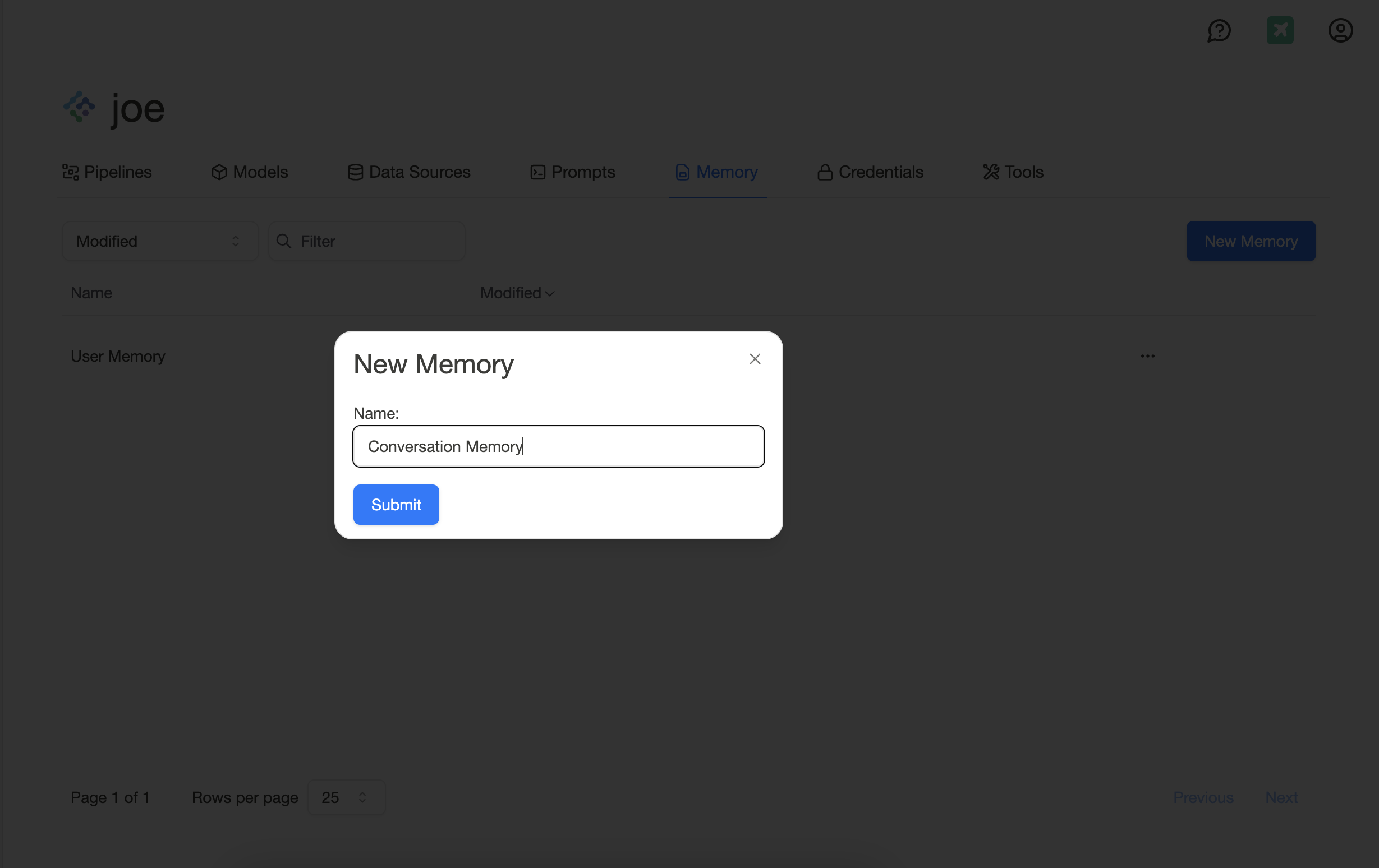 Creating A Memory Object