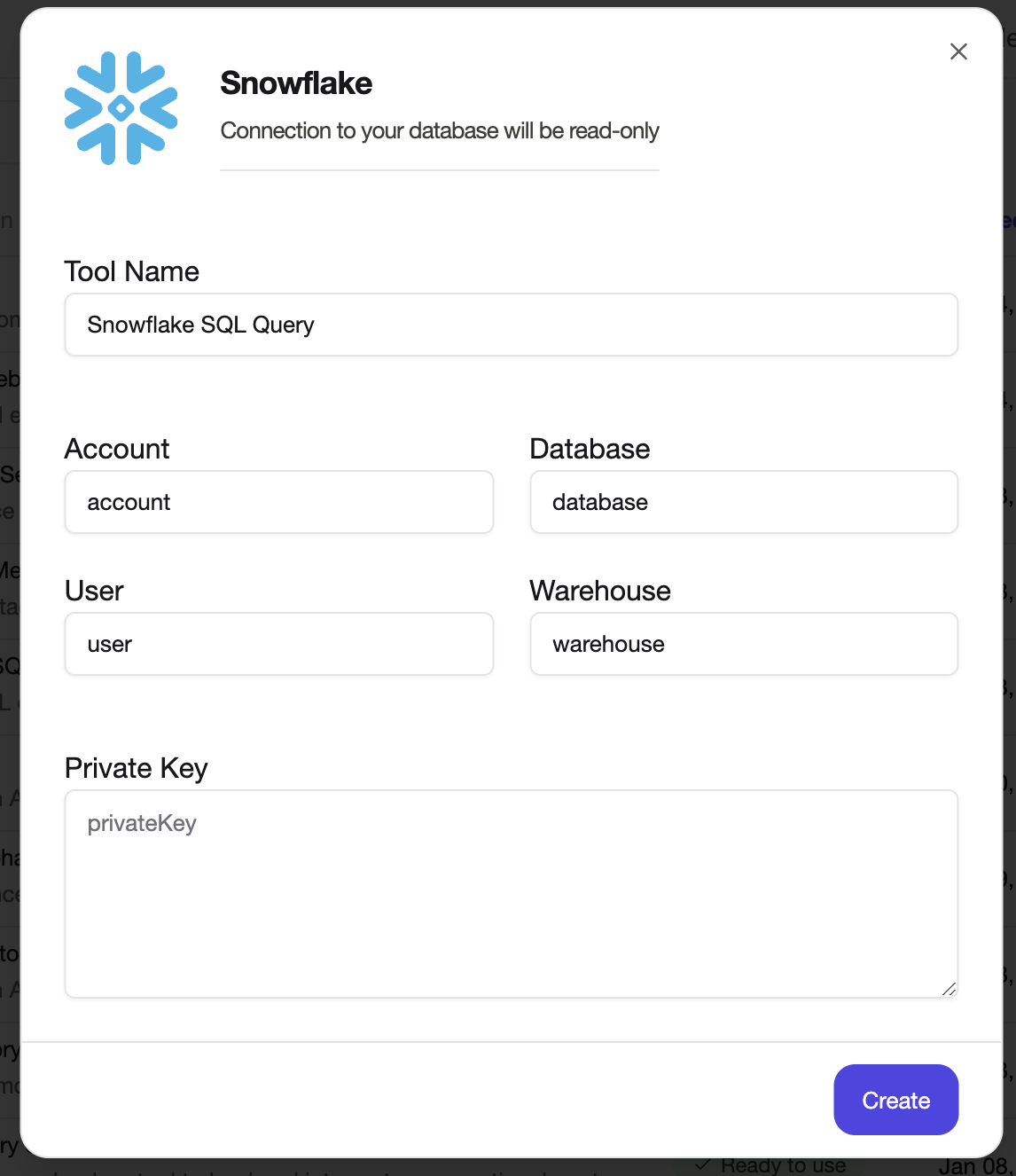 Add Snowflake SQL Query tool