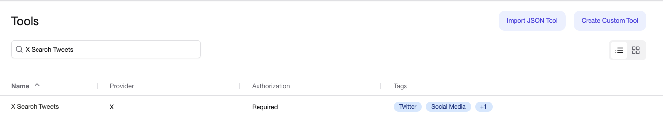 X Tool listing