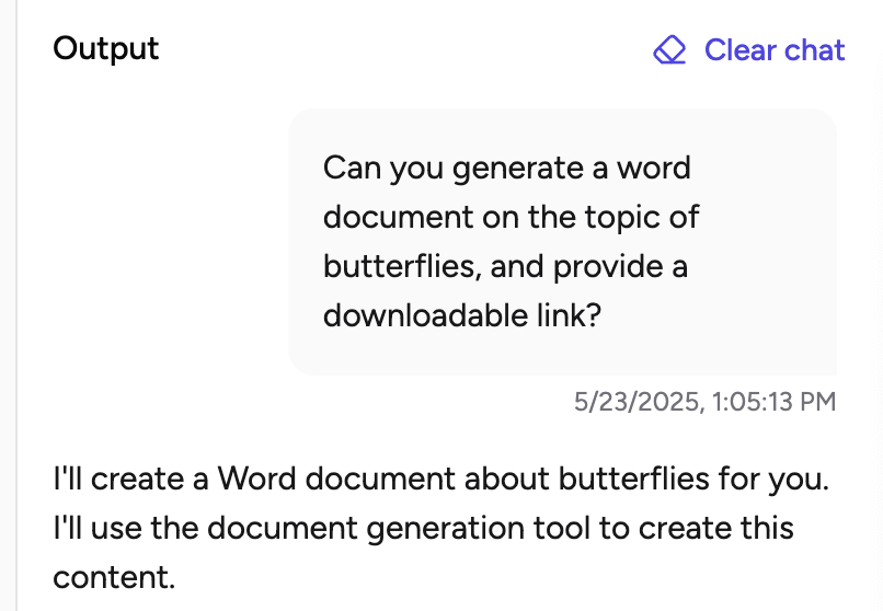 Docgen Generate Tool Output