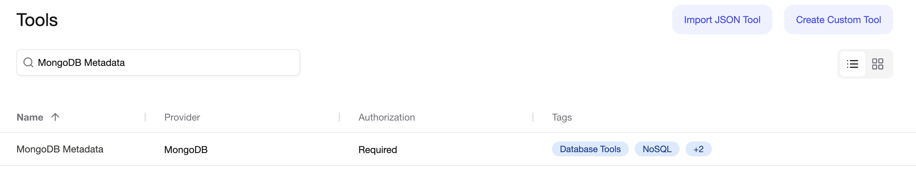 Add MongoDB Metadata tool