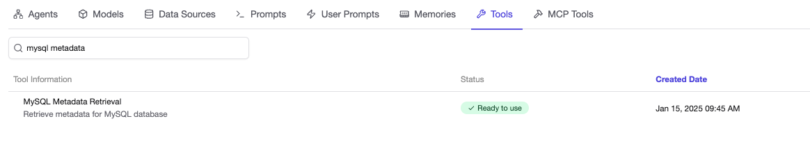 Add MySQL metadata tool