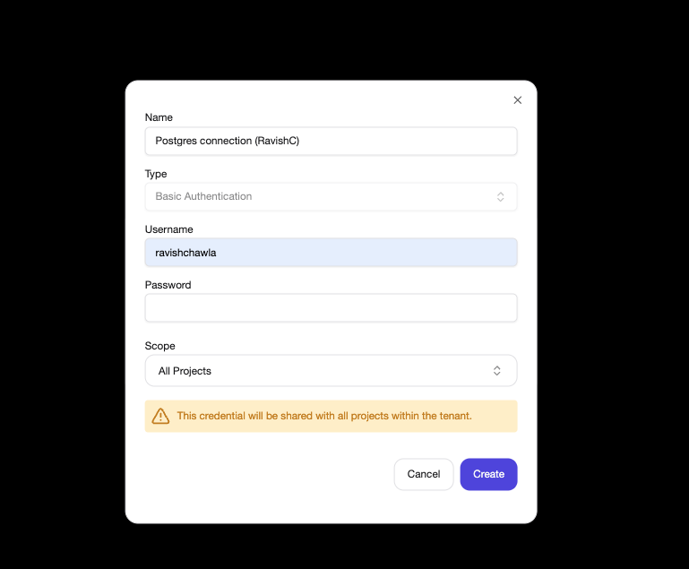 Add Postgres connection details