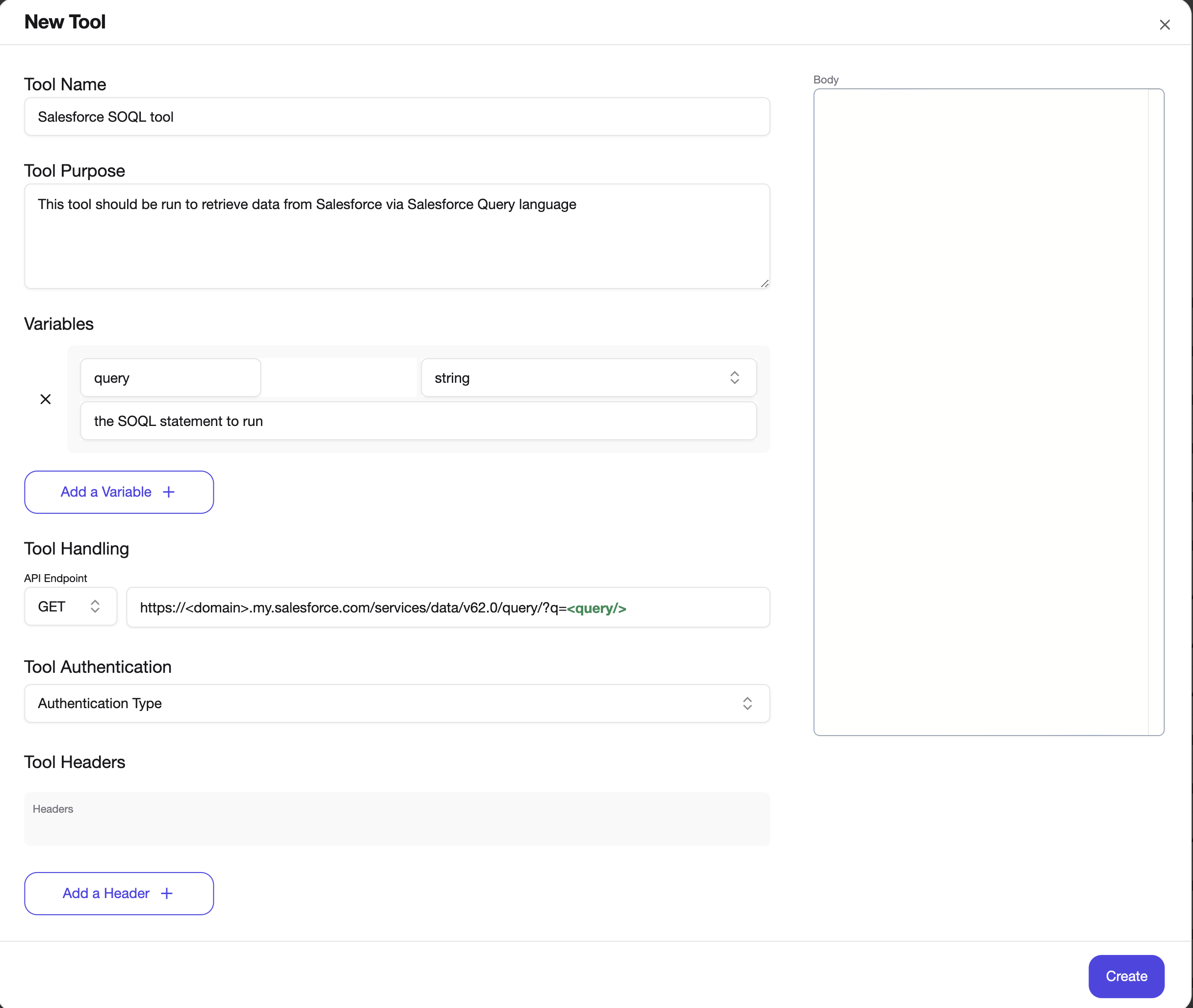 Salesforce API tool