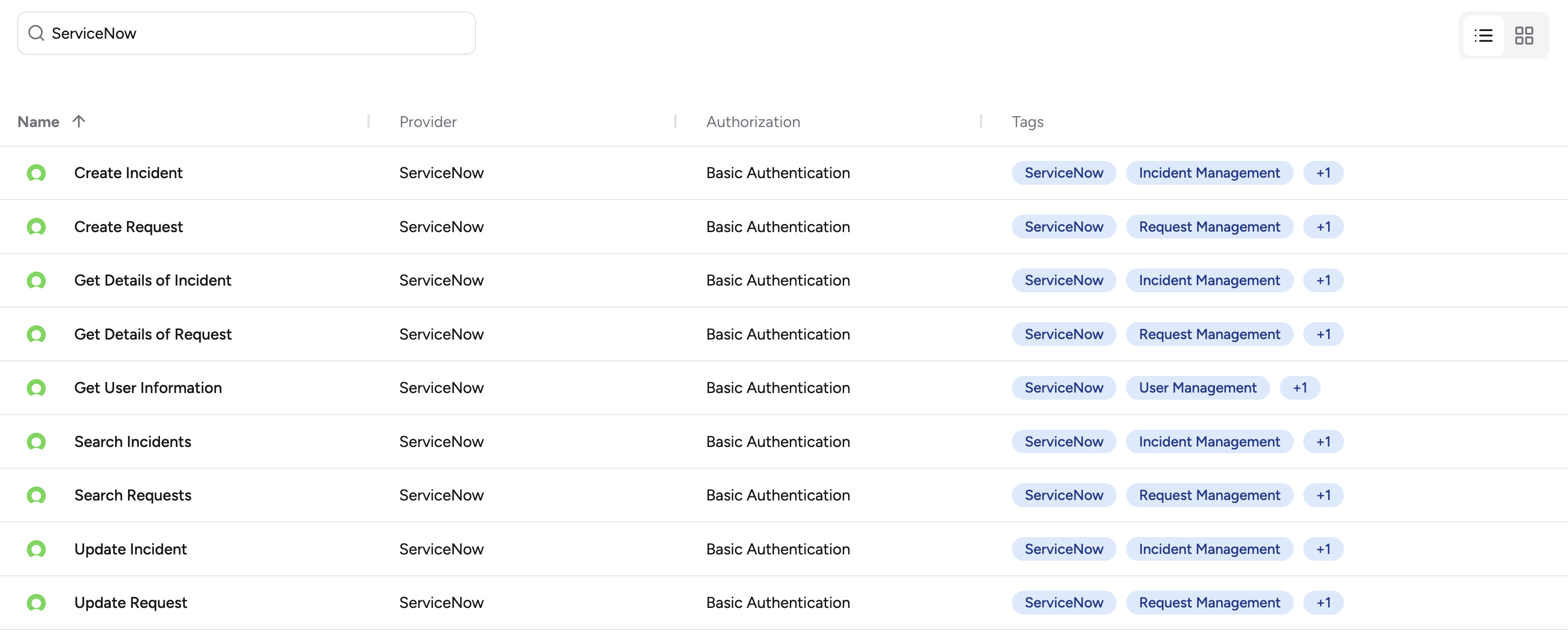 Add ServiceNow tools