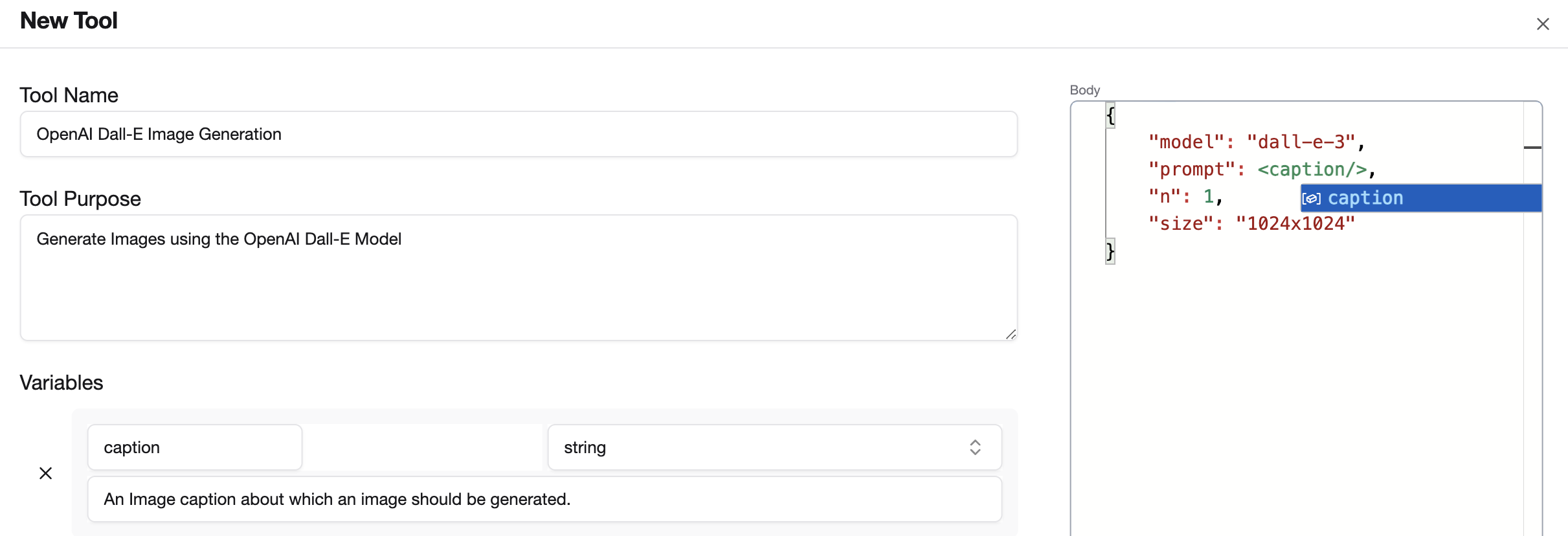 Adding a custom tool