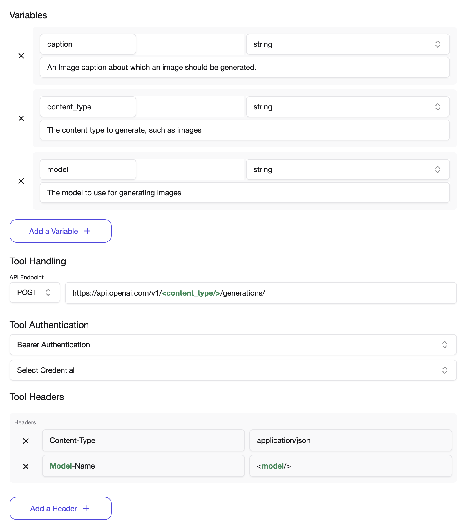 Adding a custom tool